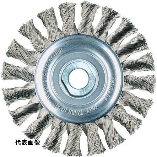 4017359391464｜484-0372 [471814] 1個販売こちらの商品はメール便対応商品です。メール便対応数：50（※1回のご注文で対応数の合計が101以上だとメール便は対応できませんので予めご了承下さい。) システム上、送料無料と表記されていても、沖縄県・離島宛、大型商品は追加料金をいただく場合があります。別途費用が発生する場合、システムの都合上ご購入時の自動配信メールには追加料金が含まれておりません。当店でご注文内容を確認し、別途メールにてご請求金額を連絡致します。商品画像については実際の製品と異なる場合がございます。あくまでも商品のスペックをご確認の上ご注文をお願いいたします。※この商品は受注発注の商品です。その為メーカーに在庫がない場合がございます。その場合は大変申し訳ございませんがキャンセルとさせて頂きます。予めご了承下さい。484-0372特長高品位の線材を使用したノット（ひねり）加工品で、高い研削力と研掃力に優れている長寿命品です。特に高い研削性を求められる現場に最適です。用途溶接業、鉄鋼業、造船業などの現場に。鉄鋼、非鉄金属の研磨、溶接のバリやスラグ・サビの除去などに。仕様外径(mm)：100線径(mm)：0.5厚さ(mm)：12毛材：ステンレス線最高使用回転数(rpm)：12500ねじ径：M10(P1.5)全長(mm)：20質量270.000G注意作業時は必ず安全帽、安全メガネなどの保護具をご着用ください。原産国ドイツJANコード4017359391464「ルーペスタジオ」では、拡大鏡(虫眼鏡/ルーペ)、双眼鏡、単眼鏡、望遠鏡などのレンズ製品を主に取り扱っております。工具製品は常には在庫しておらずお取りよせとなります。ご了承下さい。ホイールブラシ ホイールブラシLESSMANN ホイールブラシ Φ100 関連商品へ
