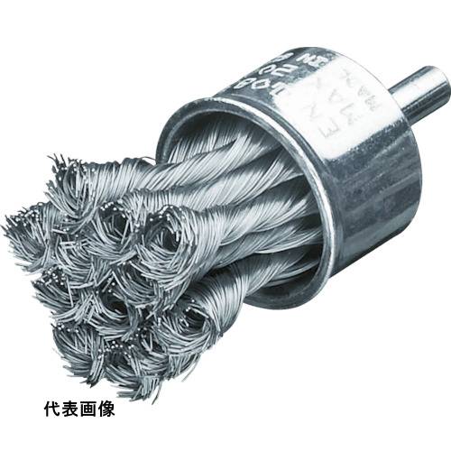 LESSMANN 軸付ノット型エンドブラシ Φ29 高張度鋼線 0.35 [456278] 販売単位：1 送料無料