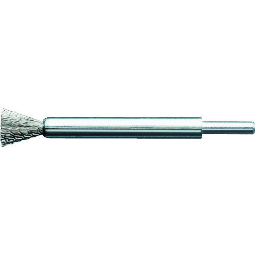 LESSMANN 軸付エンド型ブラシ 鋼線0.2 Φ10 [458141] 販売単位：1