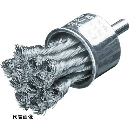 4017359391723｜4840267 [456398] 1個販売 商品画像については実際の製品と異なる場合がございます。あくまでも商品のスペックをご確認の上ご注文をお願いいたします。※この商品は受注発注の商品です。その為メーカーに在庫がない場合がございます。その場合は大変申し訳ございませんがキャンセルとさせて頂きます。予めご了承下さい。4840267特長高品位の線材を使用したノット（ひねり）加工品で、高い研削力と研掃力に優れている長寿命品です。回転することで毛先が開き、パイプ内も効率的に作業できます。最大70〜80mmまで広がります。用途スケール、スラグ、ペイントやゴムの残り汚れの除去等に。仕様線径(mm)：0.50毛材：ステンレス線外径(mm)：29毛丈(mm)：28軸長(mm)：14軸径(mm)：6最高使用回転数(rpm)：20000全長(mm)：70材質_仕上軸:スチール線材:ステンレス線質量112.000G注意作業時は必ず安全帽、安全メガネなどの保護具をご着用ください。原産国ドイツJANコード4017359391723「ルーペスタジオ」では、拡大鏡(虫眼鏡/ルーペ)、双眼鏡、単眼鏡、望遠鏡などのレンズ製品を主に取り扱っております。工具製品は常には在庫しておらずお取りよせとなります。ご了承下さい。軸付ブラシ 軸付エンド型ブラシLESSMANN 軸付ノット型エンドブラシ Φ29 関連商品へ