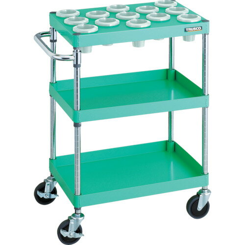TRUSCO トラスコ中山 ツールワゴン フェニックスワゴン 省音 600X400XH880 NT-50 ヤンググリーン [PEW-TL962A-YG] 販売単位：1 送料無料