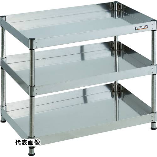 ｜488-1249 [CPE3R763] 1台販売 商品画像については実際の製品と異なる場合がございます。あくまでも商品のスペックをご確認の上ご注文をお願いいたします。※この商品は受注発注の商品です。その為メーカーに在庫がない場合がございます。その場合は大変申し訳ございませんがキャンセルとさせて頂きます。予めご了承下さい。488-1249特長ステンレスアジャスターをつけたワゴンです。仕様最大積載量(kg/台)：150均等積載量(kg/段)：100間口(mm)：600奥行(mm)：400高さ(mm)：632段数(段)：3支柱径(mm)：25.4棚板調整ピッチ(mm)：25こぼれ止め高さ(mm)：50仕様2棚板：こぼれ止め付棚板(表裏両用)材質_仕上本体:ステンレス（SUS304）ブッシュ：導電性樹脂アジャスターねじ：ステンレス(SUS304)アジャスターベース：ナイロン質量12.300KG注意提供不可：chemSHERPA、SDS、ミルシート原産国日本「ルーペスタジオ」では、拡大鏡(虫眼鏡/ルーペ)、双眼鏡、単眼鏡、望遠鏡などのレンズ製品を主に取り扱っております。工具製品は常には在庫しておらずお取りよせとなります。ご了承下さい。ステンレス製ワゴン（ボルトレスタイプ） ステンレス製ワゴン（ボルトレスタイプ）TRUSCO ステンレスワゴン 304クリーンフェニックス 関連商品へ