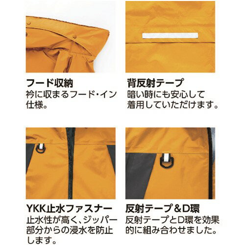 アイトス ディアプレックス レインウエア ブルーXチャコール M レイングッズ [56301-006-M] 販売単位：1 送料無料