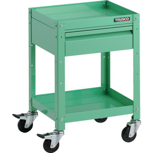 TRUSCO トラスコ中山 ツールワゴン ラビットワゴン 400X350 引出1段付 ゴム車輪 ヤンググリーン [RBW-642V YG] RBW642VYG 販売単位：1 送料無料