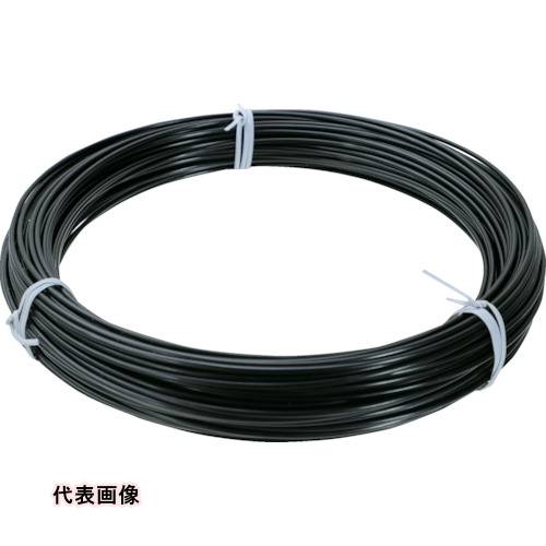TRUSCO トラスコ中山 カラー針金 ビニール被覆タイプ ブラック黒 #10 線径3.2mm 1k...