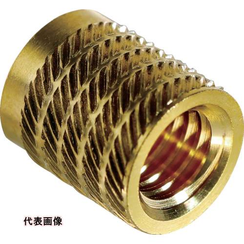 4550414214136｜257-0837 [Y0SBM2L8D3 ] 1販売商品画像については実際の製品と異なる場合がございます。あくまでも商品のスペックをご確認の上ご注文をお願いいたします。※この商品は受注発注の商品です。その為メーカーに在庫がない場合がございます。その場合は大変申し訳ございませんがキャンセルとさせて頂きます。予めご了承下さい。257-0837特長容易に使用でき、保持力やコストなどあらゆる面でバランスに優れたインサートナットです。主にねじ山のない樹脂に圧入、もしくははんだごてなどで熱圧入をすることでねじ山を形成できます。熱圧入にて挿入することで樹脂の割れを防ぐことができます。用途樹脂のねじ山補強として。仕様適合ボルトねじ：M2下穴径(mm)：3.05程度ねじの呼び：M2ねじピッチ：0.4寸法(mm)D1：3.0寸法(mm)D2：3.3寸法(mm)L：8.0寸法L(mm)：8.0仕様2適応材質：熱可塑性樹脂推奨加熱温度：200〜250℃材質_仕上黄銅質量4.800G注意インサート圧入時には相手ボス一番上から力が掛かるため、外径を太くし割れないようにしてください。インサートに傷が付かないようポンチや板などあてがい、上からハンマーなどで叩いて挿入してください。原産国日本JANコード4550414214136「ルーペスタジオ」では、拡大鏡(虫眼鏡/ルーペ)、双眼鏡、単眼鏡、望遠鏡などのレンズ製品を主に取り扱っております。工具製品は常には在庫しておらずお取りよせとなります。ご了承下さい。インサートねじ インサートねじTRUSCO ビットインサートねじ M2×8．0 関連商品へ