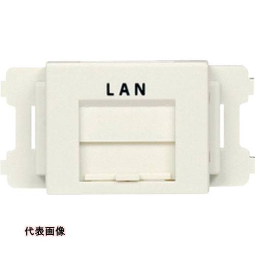 PANDUIT JISプレート用シャッター付きアダプタ 白 LAN (10個入)  販売単位：1 送料無料