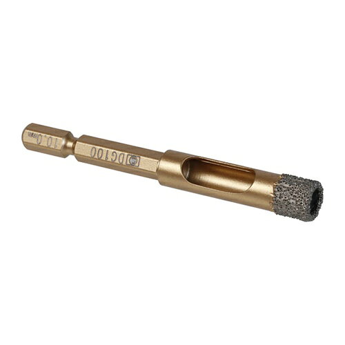 4957462249927｜125-6478 [DG100 ] 1販売 こちらの商品はメール便対応商品です。メール便対応数：5（※1回のご注文で対応数の合計が101以上だとメール便は対応できませんので予めご了承下さい。) システム上、送料無料と表記されていても、沖縄県・離島宛、大型商品は追加料金をいただく場合があります。別途費用が発生する場合、システムの都合上ご購入時の自動配信メールには追加料金が含まれておりません。当店でご注文内容を確認し、別途メールにてご請求金額を連絡致します。商品画像については実際の製品と異なる場合がございます。あくまでも商品のスペックをご確認の上ご注文をお願いいたします。※この商品は受注発注の商品です。その為メーカーに在庫がない場合がございます。その場合は大変申し訳ございませんがキャンセルとさせて頂きます。予めご了承下さい。125-6478特長穴あけジェル使用で、水を使わず硬質磁器タイルへの穴あけが可能です。横穴により切りカスの除去が簡単です。充電インパクトドライバーで使用可能です。用途被削材:硬質磁器タイル、石板、瓦など。仕様刃径(mm)：10.0有効長(mm)：15全長(mm)：80シャンク径(mm)：6.35適合機種：充電インパクトドライバー、充電ドライバードリル、電気ドリル仕様2適合機種：充電インパクトドライバー、充電ドライバードリル、電気ドリル質量29.000G注意別売の穴あけジェルを使用してください。（湿式でも使用できます）原産国中国JANコード4957462249927「ルーペスタジオ」では、拡大鏡(虫眼鏡/ルーペ)、双眼鏡、単眼鏡、望遠鏡などのレンズ製品を主に取り扱っております。工具製品は常には在庫しておらずお取りよせとなります。ご了承下さい。コアドリル 替刃式コアドリルミヤナガ クールダイヤ 関連商品へ