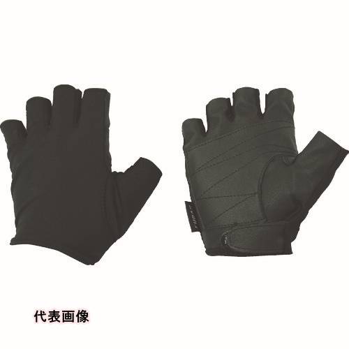 おたふく フーバー シンセティックレザーグローブ 5フィンガーレスモデル ブラック M [FB-61-BK-M] FB61BKM 販売単位：1
