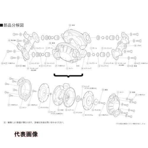 TAIYO ダイヤフラムポンプTD-08AN用メンテナンスパーツ サービスキット [TD/08ANS ...