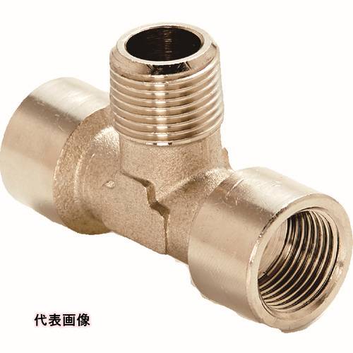 継手 配管 ネジ ねじ 建築 TRUSCO トラスコ中山 二方チーズ メネジXオネジXメネジ1/4 工事 [TEB2] TEB2 販売単位：1