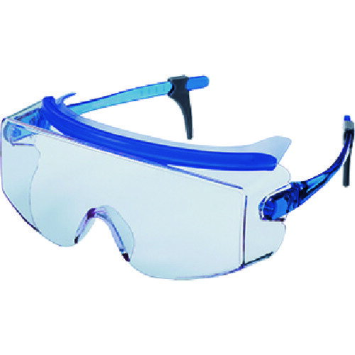 オーバーグラスタイプ YAMAMOTO 一眼型保護メガネ(オーバーグラスタイプ) 一眼型セーフティ(ウルトラレンズ) レンズ色/テンプルカラー:ブルー  CV737 販売単位：1 送料無料