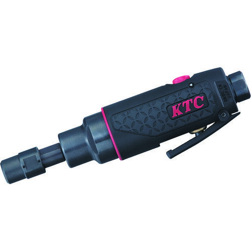 4989433614274｜1208627 [JAP510 ] 1販売 商品画像については実際の製品と異なる場合がございます。あくまでも商品のスペックをご確認の上ご注文をお願いいたします。※この商品は受注発注の商品です。その為メーカーに在庫がない場合がございます。その場合は大変申し訳ございませんがキャンセルとさせて頂きます。予めご了承下さい。1208627特長フルコンポジットハウジングを採用し、重量が従来品比50%減です（当社調べ）。軽量・コンパクトなボディサイズを実現したストレートグラインダーです。減速ギアにより、高速タイプの約5倍の回転トルクを発生します。トリガーの引き具合で回転を調整できるティージングスロットルを採用しています。用途砥石や超硬バー等の先端工具を使用してのバリ取り、パーツ加工・修正、金属加工研磨等に。仕様チャック内径(mm)：6無負荷回転数(min［［の−1乗］］)：5000空気消費量(［［M3］］/min)：0.38ホース取付口：R1/4(PT1/4)排気：後方全長(mm)：173.8使用空気圧力(MPa)：0.62使用エアホース内径(mm)：8mm以上幅(mm)：50摘要：50奥行(mm)：50仕様2使用空気圧力：0.62MPa無段階調整可のレギュレーター機構付材質_仕上特殊樹脂スチール質量440.000Gセット内容_付属品エアカプラエアツール用オイル専用レンチ×2個原産国日本JANコード4989433614274「ルーペスタジオ」では、拡大鏡(虫眼鏡/ルーペ)、双眼鏡、単眼鏡、望遠鏡などのレンズ製品を主に取り扱っております。工具製品は常には在庫しておらずお取りよせとなります。ご了承下さい。エアグラインダー エアストレートグラインダーKTC 関連商品へ