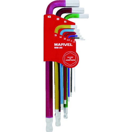 MARVEL セミロングボールポイント六角棒スパナセット9本組 [MHW309] MHW309 販売単位：1 送料無料