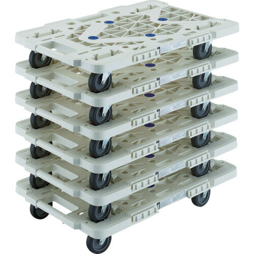 Rakuten - 樹脂製 連結タイプ TRUSCO トラスコ中山 まとめ買い 樹脂製平台車 ルートバン MPK-600J-W 6台セット [MPK-600J-W-M6] 販売単位：1 送料無料