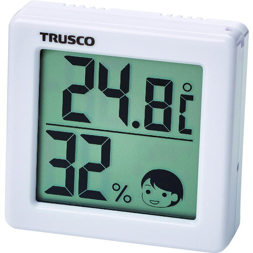 4989999020731｜160-6377 [SDTH55 ] 1販売 こちらの商品はメール便対応商品です。メール便対応数：5（※1回のご注文で対応数の合計が101以上だとメール便は対応できませんので予めご了承下さい。) システム上、送料無料と表記されていても、沖縄県・離島宛、大型商品は追加料金をいただく場合があります。別途費用が発生する場合、システムの都合上ご購入時の自動配信メールには追加料金が含まれておりません。当店でご注文内容を確認し、別途メールにてご請求金額を連絡致します。商品画像については実際の製品と異なる場合がございます。あくまでも商品のスペックをご確認の上ご注文をお願いいたします。※この商品は受注発注の商品です。その為メーカーに在庫がない場合がございます。その場合は大変申し訳ございませんがキャンセルとさせて頂きます。予めご了承下さい。160-6377特長サイズが小さく、机の上や棚の上においても邪魔になりません。熱中症警告は、4段階、インフルエンザ警告は、2段階で表示します。用途温度、湿度の環境測定に。仕様測定温度範囲(℃)：-10〜50温度最小表示(℃)：0.1測定湿度範囲(%RH)：10〜99湿度最小表示(%RH)：1測定項目：温度、湿度電源(V)：単4形乾電池×1個(別売)幅(mm)：55奥行(mm)：21高さ(mm)：56温度表示範囲(℃)：‐10〜50湿度表示範囲(%RH)：10〜99電源：単4形乾電池×1個(別売)材質_仕上ABS樹脂質量40.000G注意提供不可：SDS原産国中国JANコード4989999020731「ルーペスタジオ」では、拡大鏡(虫眼鏡/ルーペ)、双眼鏡、単眼鏡、望遠鏡などのレンズ製品を主に取り扱っております。工具製品は常には在庫しておらずお取りよせとなります。ご了承下さい。温度計・湿度計 温湿度計TRUSCO 関連商品へ