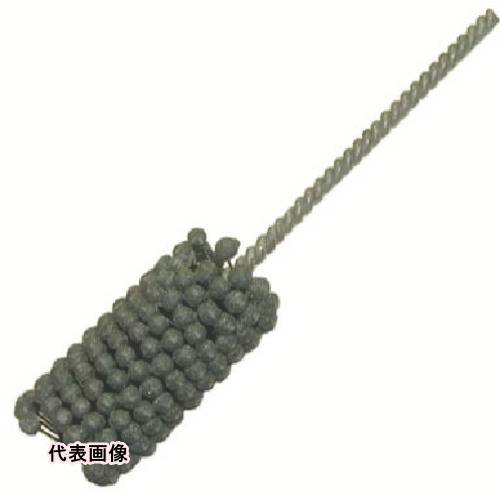 ｜774-5273 [BC41.0] 1販売商品画像については実際の製品と異なる場合がございます。あくまでも商品のスペックをご確認の上ご注文をお願いいたします。※この商品は受注発注の商品です。その為メーカーに在庫がない場合がございます。その場合は大変申し訳ございませんがキャンセルとさせて頂きます。予めご了承下さい。774-5273特長シャフトから出ているファイバー樹脂製の足に人口砥粒を焼結させた玉をつけた構造です。足がナイロン樹脂で弾力性に富み、ワークの内面のバリ、凹凸のあるワークの内面も研磨可能です。用途鋳鉄、炭素鋼、焼き入れした鉄などのバリ取り、研磨。SC（シリコンカーバイト）ワークの材質が比較的硬いもの（鋳鉄、炭素鋼、焼き入れした鉄など）AO（酸化アルミナ）ワークの材質が比較的柔らかいもの　主にバリ取り用＜細かい粒度＞#240、320、600、主に研磨用＜LAルビゲートアルミナ＞#1000相当（鏡面仕上用）（#20、#40、#80、#400、#800、は特注品として申し受けます）使用工具：エアドリル、電気ドリル（三段変速）、ボール盤。仕様全長(mm)：203軸径(mm)：6.3適合内径(mm)：38.0〜43.0砥粒：アルミオキサイド砥粒部長さ(mm)：76仕様2最高使用回転数(m)：300〜1200rp作業時間はワークの材質および使用目的よって異なるが目安として10〜20秒、往復運動は目安として2秒に1往復位研削液は、水溶液(ソリューブタイプ)またはスピンドル油を使用材質_仕上シャフト:亜鉛メッキ線質量140.000G原産国アメリカ「ルーペスタジオ」では、拡大鏡(虫眼鏡/ルーペ)、双眼鏡、単眼鏡、望遠鏡などのレンズ製品を主に取り扱っております。工具製品は常には在庫しておらずお取りよせとなります。ご了承下さい。軸付ブラシ ネジリブラシYUKO フレックスホーン＃AO180 関連商品へ