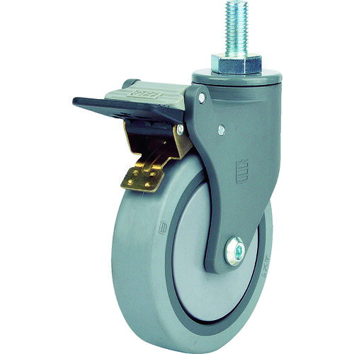 ねじ込み式 エラストマー車 SAMSONG 樹脂キャスター 自在SP付 エラストマー 100mm [TP3840-21-MIR-TG-SWB] TP384021MIRTGSWB 販売単位：1