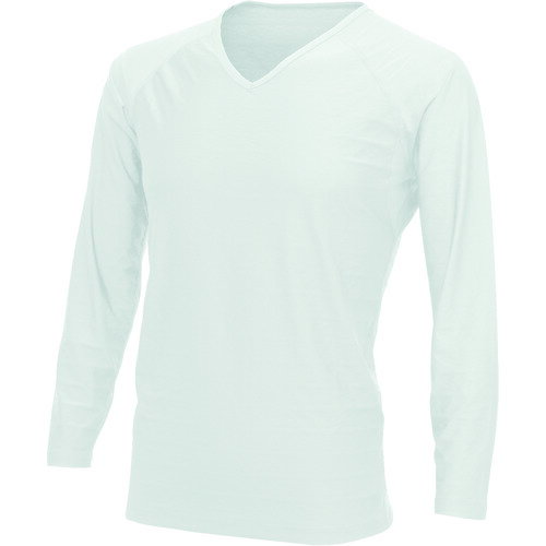 夏 おすすめ インナー 作業着 仕事着 UVカット 吸水速乾 抗菌防臭 接触冷感 リベルタ “氷撃” 20 FTW 長袖Vネック ホワイト M 暑さ対策 [FTW-25153501] FTW25153501 販売単位：1 送料無料