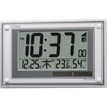 時計(デジタル表示) シチズン 電波 壁掛け・置き時計 温湿度計付き 白 188*299*28 [8RZ189-003] 8RZ189003 販売単位：1 送料無料