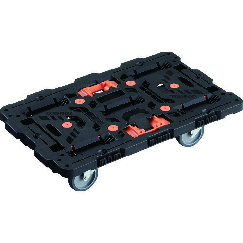 TRUSCO トラスコ中山 連結式樹脂製平台車 ビートル 700X450 自在5輪 とめたろう付 [BT700J5-E100T] BT700J5E100T 販売単位：1 送料無料