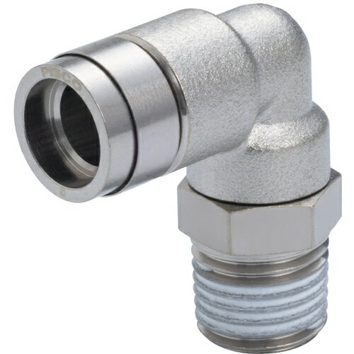 PISCO チューブフィッティング ブラスエルボ チューブ10 ネジR1/8 ゴムHNBR [KL10-01] 販売単位：1