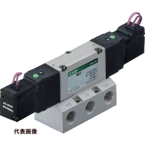 CKD 電磁弁 パイロット式5ポート弁セレックスバルブ 4Kシリーズ 12C Rc1/2 AC200V [4KB420-15-AC200V] ..