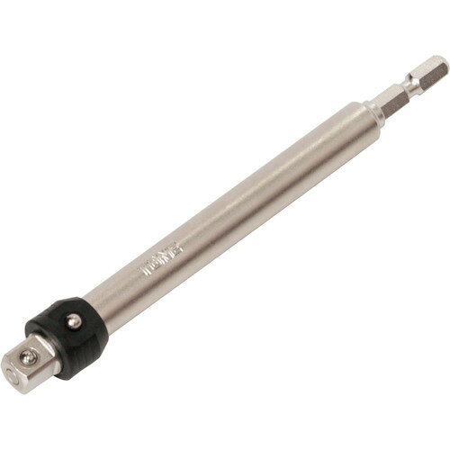 4953488421286｜254-2399 [2BAQ12L150 ] 1販売こちらの商品はメール便対応商品です。メール便対応数：15（※1回のご注文で対応数の合計が101以上だとメール便は対応できませんので予めご了承下さい。) 商品画像については実際の製品と異なる場合がございます。あくまでも商品のスペックをご確認の上ご注文をお願いいたします。※この商品は受注発注の商品です。その為メーカーに在庫がない場合がございます。その場合は大変申し訳ございませんがキャンセルとさせて頂きます。予めご了承下さい。254-2399特長クイックリリース機構付でソケットを簡単に着脱、確実に保持します。用途電動工具でソケット類を使えるようにするためのアダプターです。仕様差込角(mm)：9.5軸寸法(mm)：6.35全長(mm)：150対辺寸法(mm)：9.5仕様2ビット二面幅：6.35mm18Vインパクトドライバー対応材質_仕上構造用鋼質量110.000G原産国日本JANコード4953488421286「ルーペスタジオ」では、拡大鏡(虫眼鏡/ルーペ)、双眼鏡、単眼鏡、望遠鏡などのレンズ製品を主に取り扱っております。工具製品は常には在庫しておらずお取りよせとなります。ご了承下さい。ソケットビット用アタッチメント ソケットアダプター（電動工具用）TONE 電動ドリル用クイックリリースソケットアダプター 関連商品へ