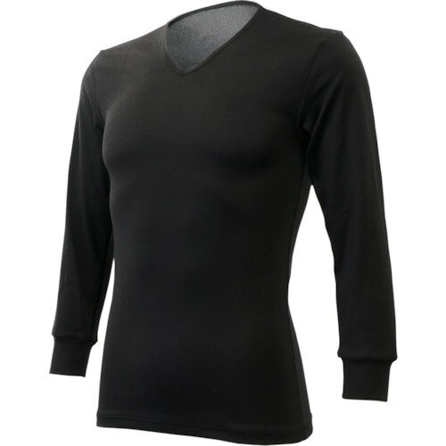 リベルタ 暖撃 サーモワン Vネック9部丈袖 メンズ用 ブラック L [TO-26100012] TO26100012 販売単位：1 送料無料