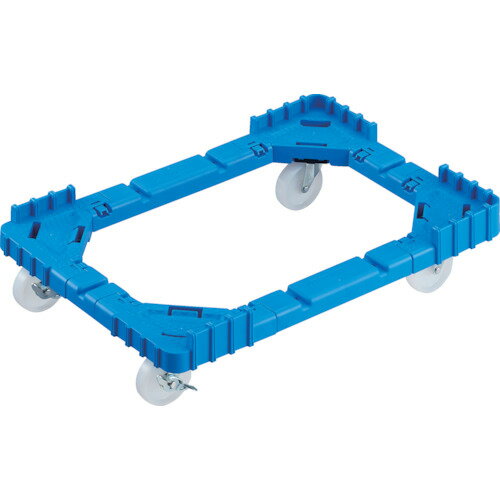 TRUSCO トラスコ中山 OCドーリー 50Lオリコン用 ナイロン車輪 4輪自在ストッパー付 片側ガード無し ブルー [OCD-50BNS-B] OCD50BNSB 販売単位：1 送料無料