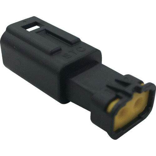 TRUSCO トラスコ中山 防水コネクタ ソケットハウジング 2芯 中継用(10個入) 被覆外径φ1.7~2.3 黒 [P-CE..