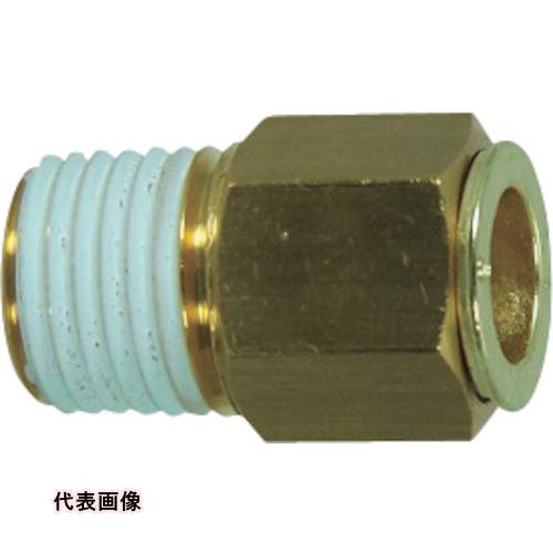 チヨダ 冷却水配管用タッチコネクターフジVタイプメイルコネクター(金属) 10mm・R3/8 [10-03M-V] 1003MV 販売単位：1
