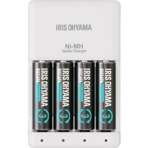 IRIS 578040 ビックキャパ リチャージ 急速充電器セット 単3型4個付 [BCR-SQC3MH/4S] BCRSQC3MH4S 販売単位：1 送料無料