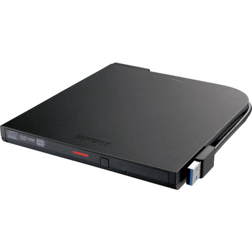 BUFFALO USB3.2(Gen1)対応 ポータブルDVDドライブ 書込ソフト添付 ブラック [DVSM-PTV8U3-BKB] DVSMPTV8U3BKB 販売単位：1 送料無料