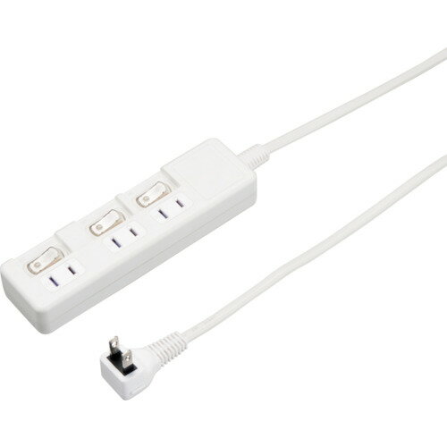 YAZAWA 3個口節電タップ3mホワイト [H8S