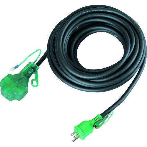 NICHIDO ポッキン延長コードアース付 10m ランプ付 黒 [LPPT-10E BK] 販売単位：1 送料無料