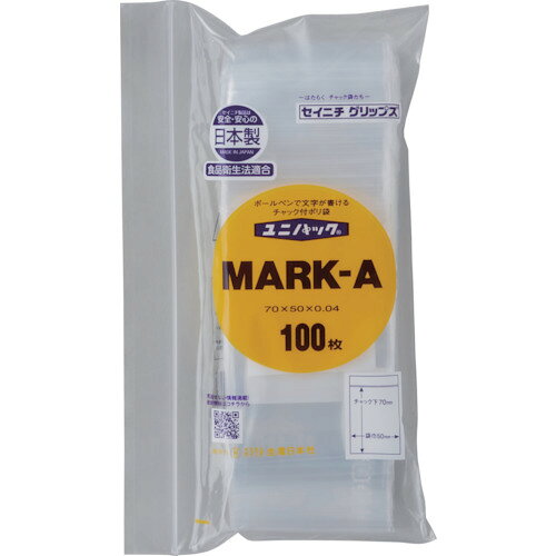セイニチ 「ユニパック」 MARK-A 70×50×0.04 100枚入 [MARK-A-100] MARKA100 販売単位：1
