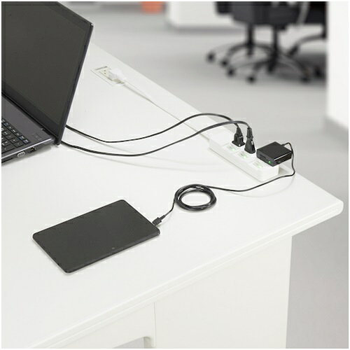 YAZAWA 3個口節電タップ0.3mホワイト H8S3303WH 販売単位：1 loupe-studio-11251981 ルーペスタジオ サンプル画像2