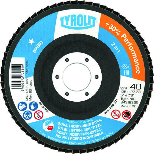 TYROLIT フラップディスク ベーシックタイプ 100mm #80 [34318537] 34318537 10セット 送料無料