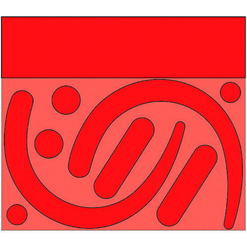 ユニット フックステッカー (蛍光 赤) [335-31R] 33531R 販売単位：1