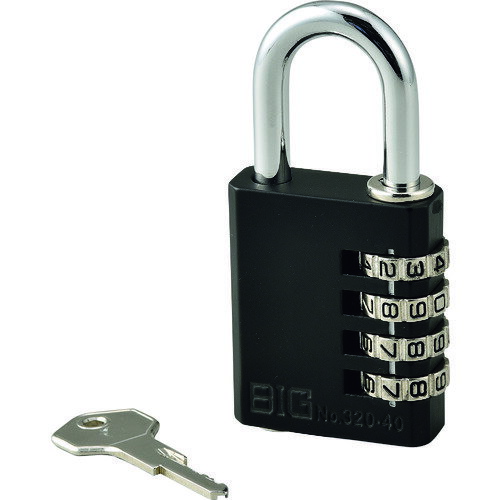 緑十字 南京錠(4桁ダイヤル式) 番号設定用キー1本付属 CHL-320 本体:亜鉛ダイキャスト製 [195081] 195081 販売単位：1