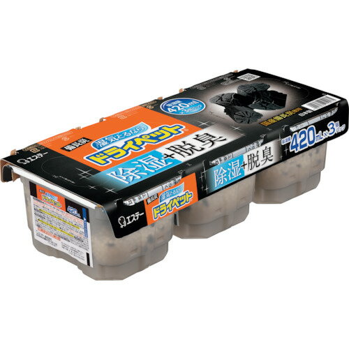 エステー 新備長炭ドライペット 3個パック [ST91017] ST91017 販売単位：1