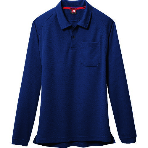 Rakuten - BURTLE 【一時受注停止】 長袖ポロシャツ 103-3-M ネイビー [103-3-M] 1033M 販売単位：1