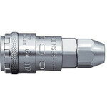 4992338733360｜113-3233 [20060SNSTEELNBR ] 1個販売こちらの商品はメール便対応商品です。メール便対応数：5（※1回のご注文で対応数の合計が101以上だとメール便は対応できませんので予めご了承下さい。) システム上、送料無料と表記されていても、沖縄県・離島宛、大型商品は追加料金をいただく場合があります。別途費用が発生する場合、システムの都合上ご購入時の自動配信メールには追加料金が含まれておりません。当店でご注文内容を確認し、別途メールにてご請求金額を連絡致します。商品画像については実際の製品と異なる場合がございます。あくまでも商品のスペックをご確認の上ご注文をお願いいたします。※この商品は受注発注の商品です。その為メーカーに在庫がない場合がございます。その場合は大変申し訳ございませんがキャンセルとさせて頂きます。予めご了承下さい。113-3233特長ウレタンホースを簡単、確実に装着。ホースへの取り付けは、ニップルに差し込みナットを締めるだけ。「ハイカプラ」タイプとハイカプラ200タイプでシリーズ化。ホース折れを防止するスプリングナット付きも用意されています。ホースへの取り付けは、ニップルに差し込みナットを締めるだけ。ホース外周面を締め付けるため、ホースの抜けや流体の流出が起こりにくい構造です。ボールベアリング式スイベル機構で、ホースのねじれがなく、手に掛かる負担を軽減できる「ロータリナットカプラ」もあります。仕様最高使用圧力(MPa)：1.5耐圧力(MPa)：2.0相手側ホースサイズ(mm)：6.0×9.0使用温度範囲(℃)：-20〜60使用流体：空気相手側ホースサイズ内径(mm)：6.0相手側ホースサイズ外径(mm)：9.0適応カプラ：日東工器ハイカプラシリーズ仕様2片路開閉型バルブ構造：片路開閉型ホースバンド不要でホースを装着。スプリングナット付きはホース折れの心配を解消。ブレードホース取付用もラインアップ。材質_仕上本体：鋼鉄（クロムメッキ）シールゴム：ニトリルゴム（NBR）質量105.000G原産国日本JANコード4992338733360「ルーペスタジオ」では、拡大鏡(虫眼鏡/ルーペ)、双眼鏡、単眼鏡、望遠鏡などのレンズ製品を主に取り扱っております。工具製品は常には在庫しておらずお取りよせとなります。ご了承下さい。金属カップリング 金属カップリング（ウレタンホース取付）日東 ナットカプラ200 関連商品へ