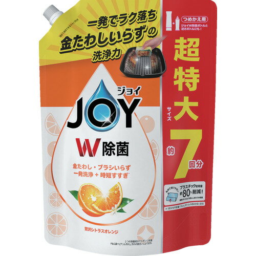 P&G ジョイ W除菌 食器用洗剤 オレンジ 詰め替え 超特大 910ml [402339] 402339 販売単位：1