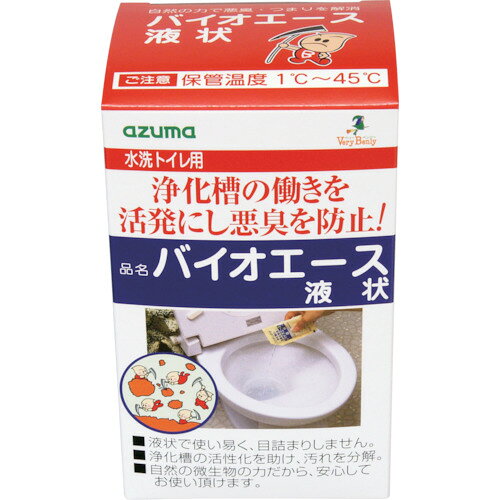 4970190640057｜828-3716 [705353000] 1箱販売商品画像については実際の製品と異なる場合がございます。あくまでも商品のスペックをご確認の上ご注文をお願いいたします。※この商品は受注発注の商品です。その為メーカーに在庫がない場合がございます。その場合は大変申し訳ございませんがキャンセルとさせて頂きます。予めご了承下さい。828-3716特長浄化槽の働きを活発にし悪臭を防止。用途消臭・浄化槽用に仕様正味量(ml)：50×5包材質_仕上微生物・酵素質量280.000G原産国日本JANコード4970190640057「ルーペスタジオ」では、拡大鏡(虫眼鏡/ルーペ)、双眼鏡、単眼鏡、望遠鏡などのレンズ製品を主に取り扱っております。工具製品は常には在庫しておらずお取りよせとなります。ご了承下さい。トイレ用品 トイレ用洗剤・除菌剤azuma バイオエース 関連商品へ