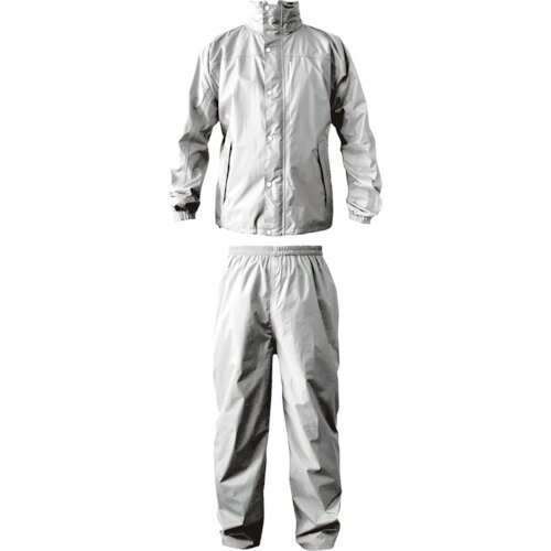 カジメイク ブリザテックレインスーツ シルバー L [7740-71-L] 774071L 販売単位 ...