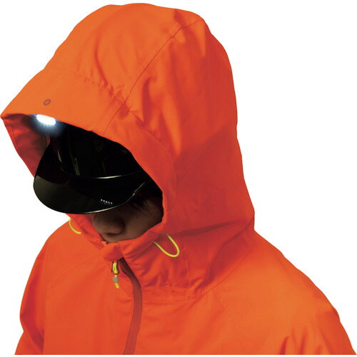 Makku 【売切商品】 フーディライトレインジャケット オレンジ S [AS8200L] AS8200L 販売単位：1 送料無料