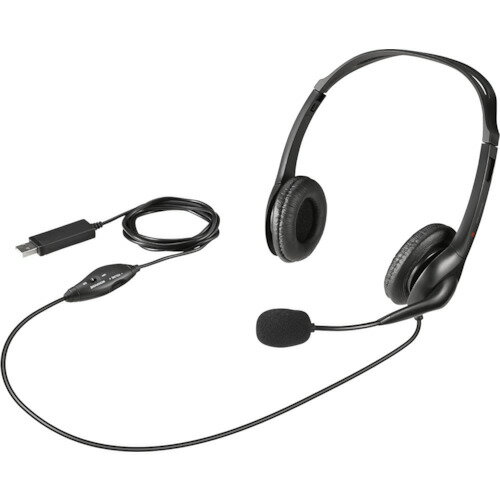 BUFFALO PCヘッドセット USB接続 ノイズキャンセリングマイク搭載 ブラック [BSHSHUS310BK] BSHSHUS310BK 販売単位：1 送料無料