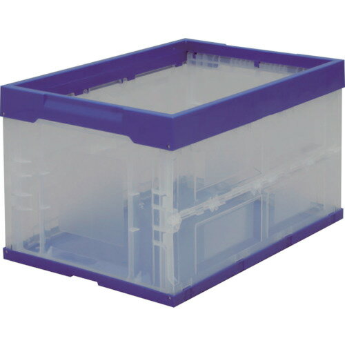 IRIS 557699 ハード折りたたみコンテナ ブルー/クリア [HDOC-50L] 販売単位：1
